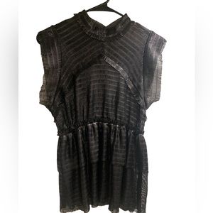 IRO Sheer Black Top size 42 ( L)